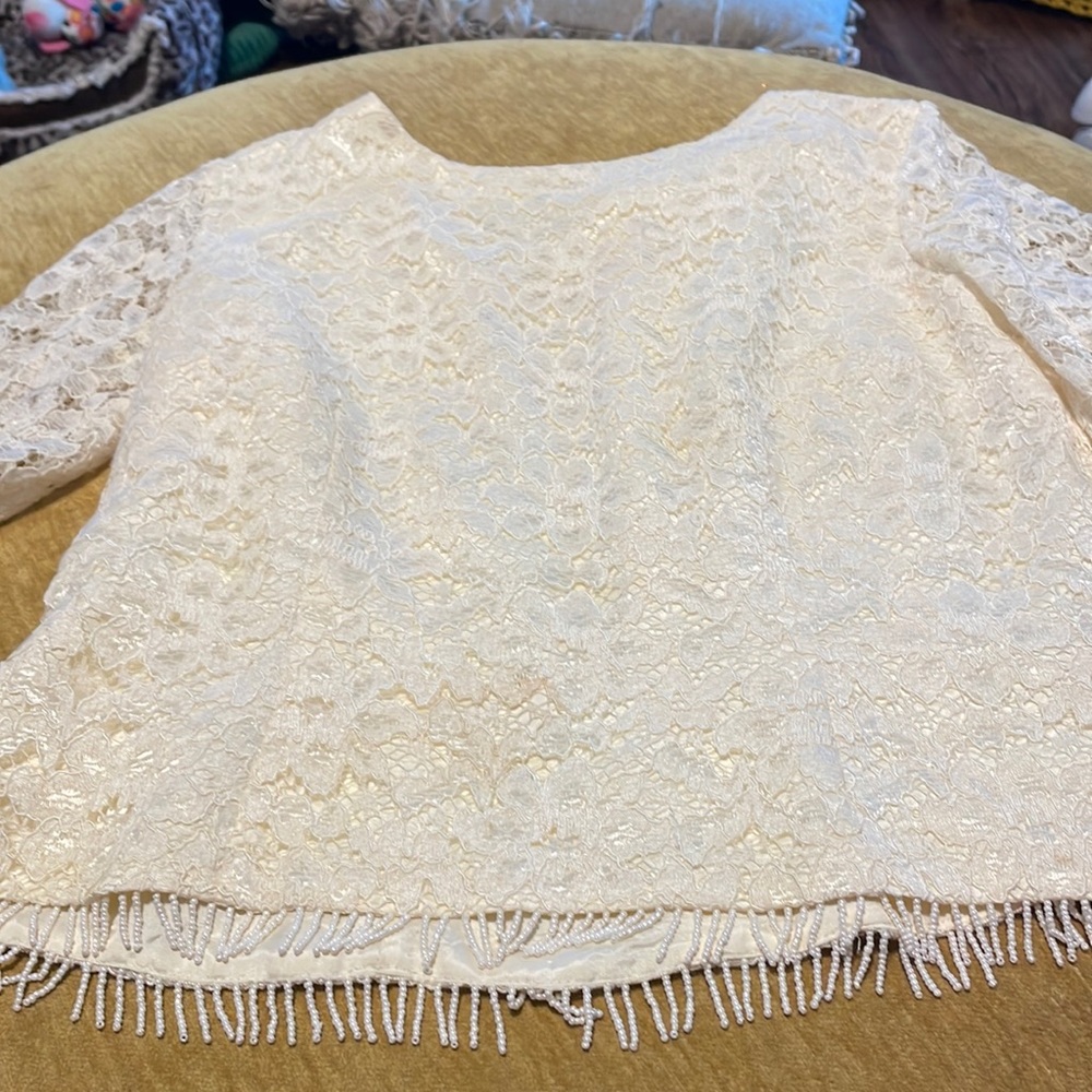 Vintage David Warren 12P dress lace top